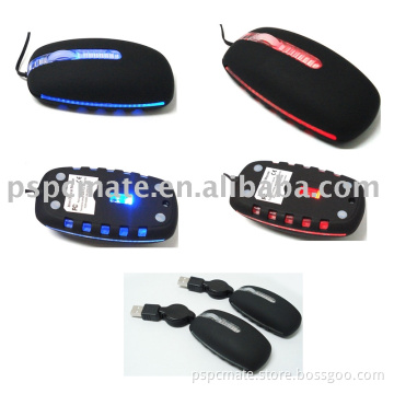 mini usb optical mouse with blue led light